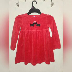 Velvet scottie dog dress heart love 6 girls